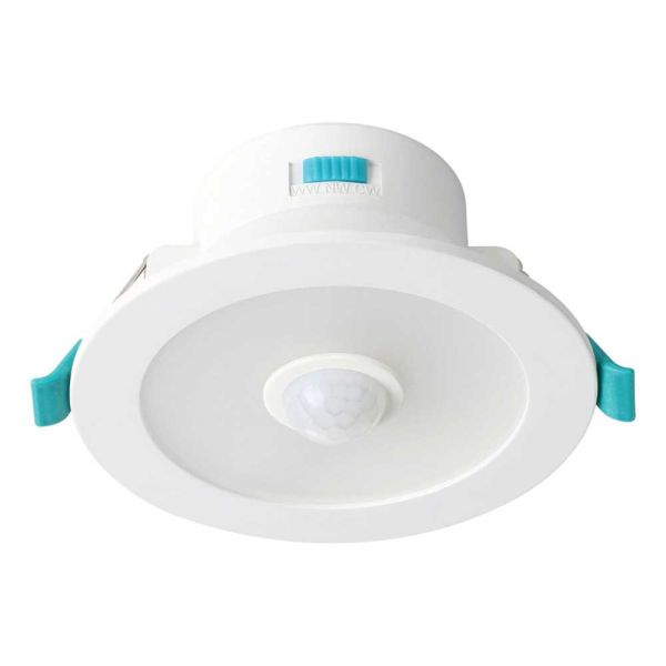 Rippa White 9W Tricolour LED Downlight with Sensor by Eglo